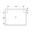 Дзеркало Geberit Option Basic 502.808.00.1 900x700 мм, з LED підсвічуванням зверху по горизонталі, фото 4