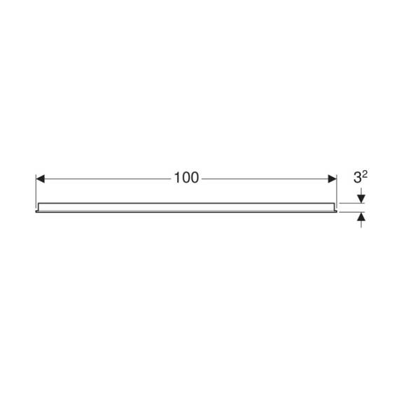 Дзеркало Geberit Option Basic 502.809.00.1 1000x700 мм, з LED підсвічуванням зверху по горизонталі, фото 3