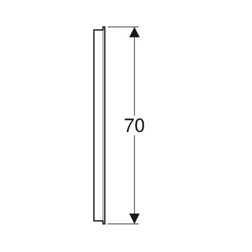 Дзеркало Geberit Option Basic 502.809.00.1 1000x700 мм, з LED підсвічуванням зверху по горизонталі, фото 5