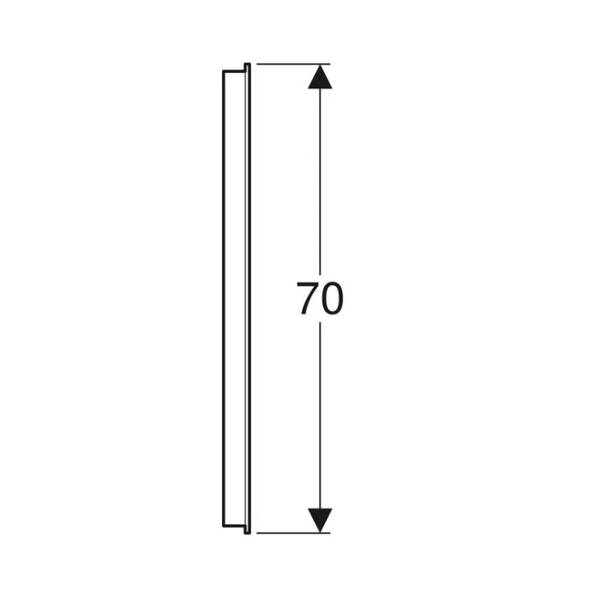 Дзеркало Geberit Option Basic 502.809.00.1 1000x700 мм, з LED підсвічуванням зверху по горизонталі, фото 5