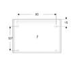 Дзеркало Geberit Option Basic 502.809.00.1 1000x700 мм, з LED підсвічуванням зверху по горизонталі, фото 4