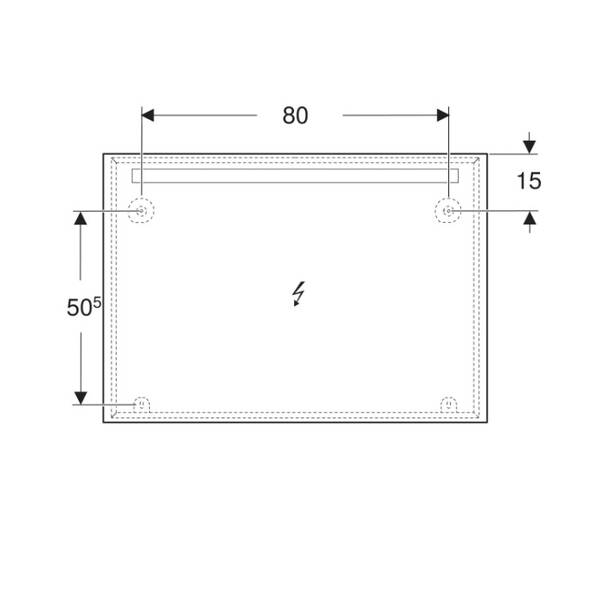 Дзеркало Geberit Option Basic 502.809.00.1 1000x700 мм, з LED підсвічуванням зверху по горизонталі, фото 4
