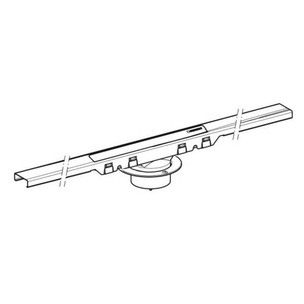Решітка для душового каналу Geberit CleanLine50 154.446.QC.1 чорний хром матовий 30-90 см, фото 2