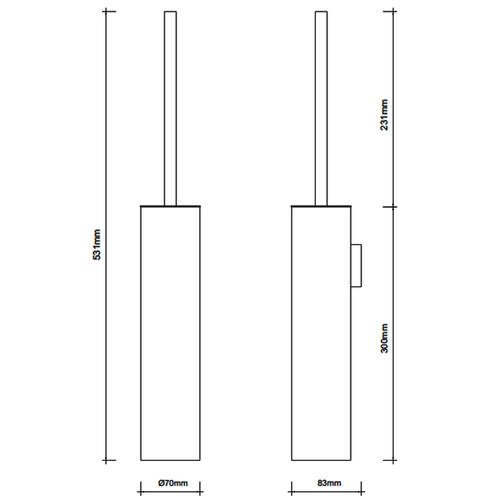 Щітка для унітаза Decor Walther Corner 0564400 CO WBG з тримачем, хром, фото 2