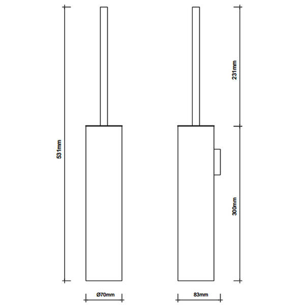 Щітка для унітаза Decor Walther Corner 0564400 CO WBG з тримачем, хром, фото 2