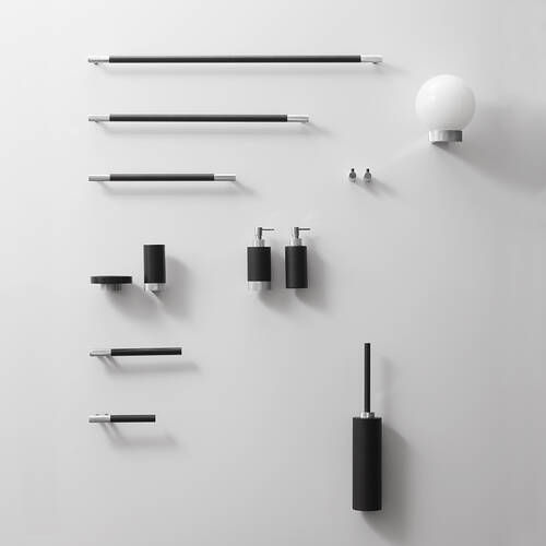 Тримач для рушників Decor Walther Club HTH 0855760 чорний матовий/хром, фото 3