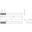 Тримач для рушників Decor Walther Club HTH 0855760 чорний матовий/хром, фото 2