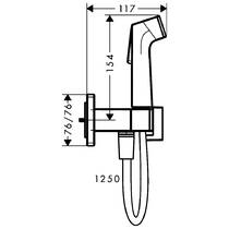 Гигиенический душ Hansgrohe Bidette E 29233340 черный матовый хром, фото №2