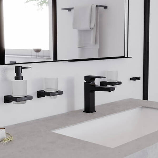 Дозатор для рідкого мила Hansgrohe AddStoris 41745340 хром чорний ...