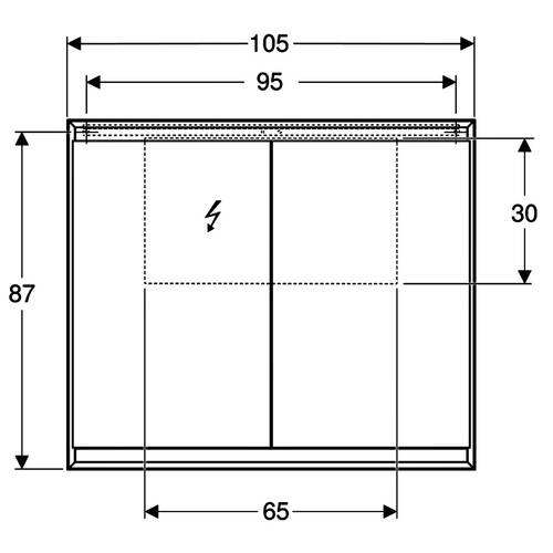 Дзеркальна шафа Geberit One 505.814.00.1 із функцією ComfortLight 1050х900 мм, фото 3
