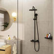 Душевая система Hansgrohe Vernis Blend Showerpipe 240 1jet 26426670 с термостатом черный матовый, фото 3