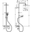 Душевая система Hansgrohe Vernis Blend Showerpipe 240 1jet 26426670 с термостатом черный матовый, фото 2