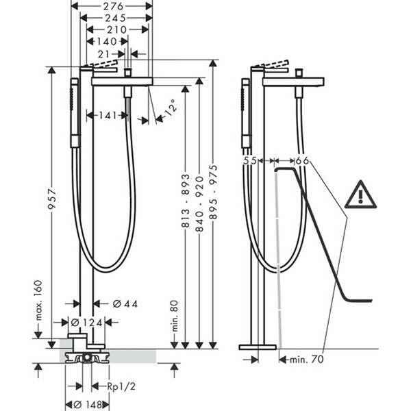 Змішувач для ванни Hansgrohe Finoris 76445000, фото 2