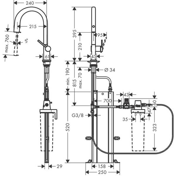 Смеситель для кухни Hansgrohe Aqittura M91 76826000, фото 2