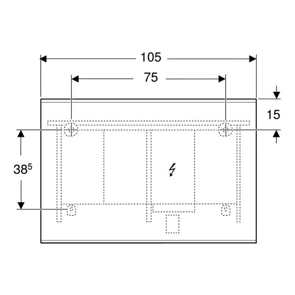 Зеркало Geberit Option Plus Square 502.784.00.1 с LED-подсветкой 1050х700 мм, фото 3