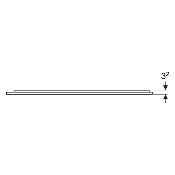 Зеркало Geberit Option Plus Square 502.784.00.1 с LED-подсветкой 1050х700 мм, фото 2