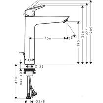 Смеситель для раковины Hansgrohe Logis 190 CoolStart 71095000, фото №2