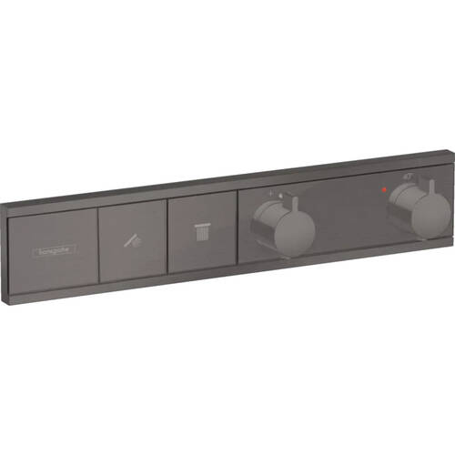 Смеситель скрытого монтажа для душа Hansgrohe RainSelect 15380340 с термостатом, на 2 функции, матовый черный хром, фото 1
