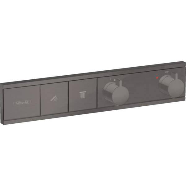 Смеситель скрытого монтажа для душа Hansgrohe RainSelect 15380340 с термостатом, на 2 функции, матовый черный хром, фото 1
