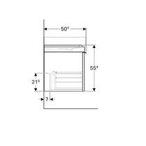 Тумба с раковиной Geberit Citterio 500.566.JJ.1+500.553.01.1, подвесная 120 см, корпус: серо-коричневый дуб; фасад: стеклянная панель черного цвета, фото №3