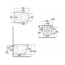 Унитаз подвесной RAK Ceramics Feeling RST23500A+RSTSC3901500 без ободка с крышкой SLIM Soft Close, фото №2