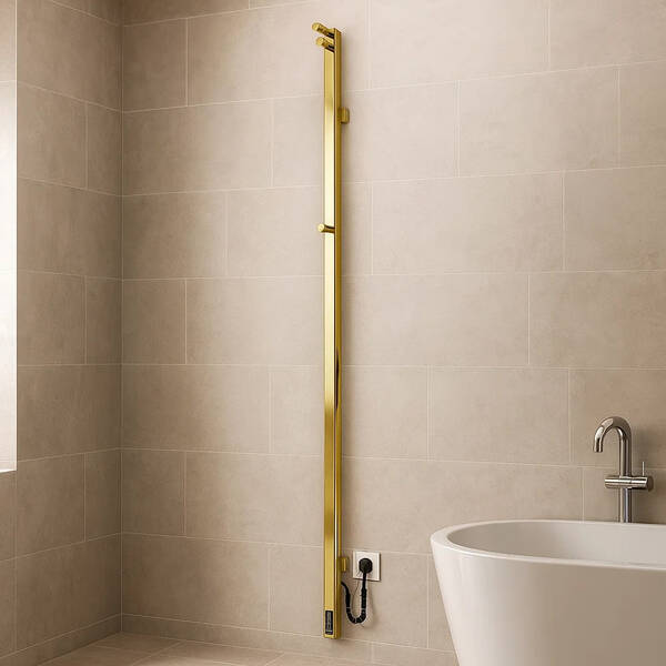 Рушникосушарка електрична Mario Ray Cubo-І 1500x30/130 TR 1500х30 мм золото 50 Вт, фото 1