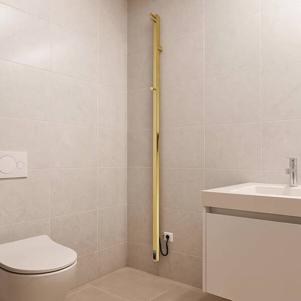 Рушникосушарка електрична Mario Ray Cubo-І 1500x30/130 TR 1500х30 мм золото 50 Вт, фото 5