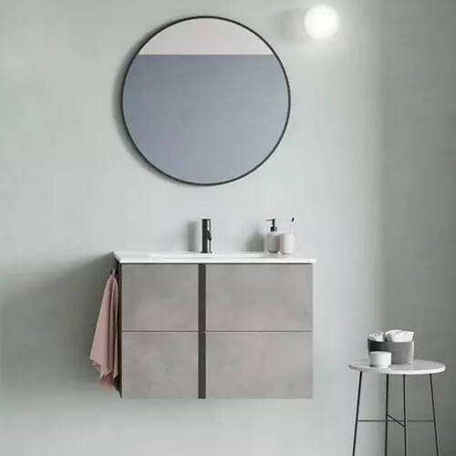 Тумба Royo Onix C0074436 60 см з раковиною Slim, cірий цемент, фото 1