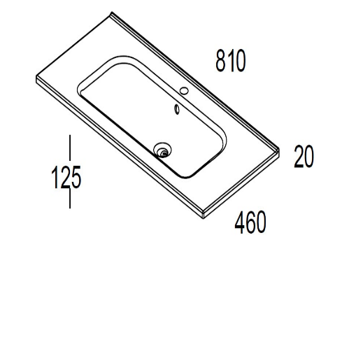 C0075458 (127165+123343) ONIX Тумба 80, + раковина Slim, cірий цемент (1 сорт)