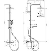 Душевая система Hansgrohe Vernis Shape Showerpipe 240 1jet 26900670 с термостатом, фото №3