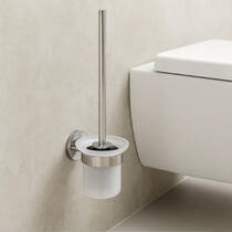 Щітка для унітаза Genwec Creta GW05 48 04 02 нержавіюча сталь, матове скло, фото №4