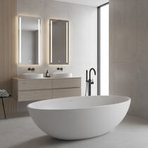 Ванна зі штучного каменю Devit Art 18080130U 180х85 см, білий глянець, фото №1