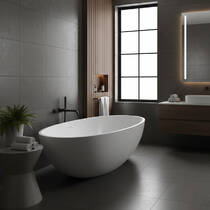 Ванна зі штучного каменю Devit Art 18080130U 180х85 см, білий глянець, фото №4