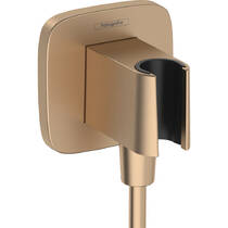 Шлангове підключення Hansgrohe Fixfit Q 26887140 з тримачем, бронза матовий, фото №1