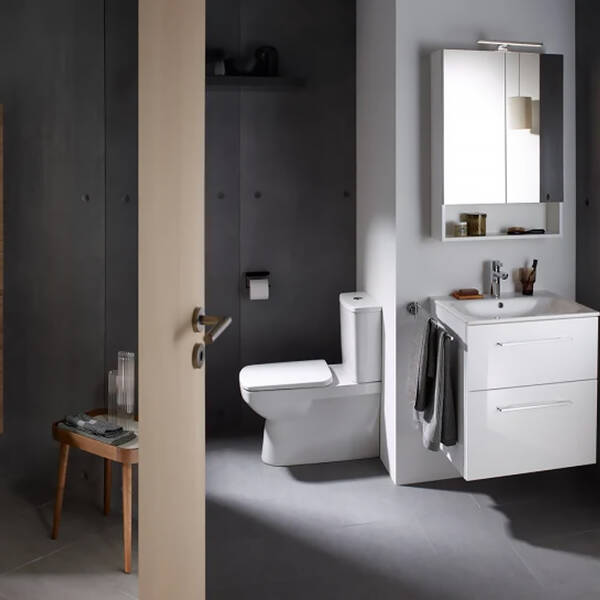 Тумба з раковиною Geberit Selnova Square 501.232.00.1 підвісна 55 см білий глянець, фото 6