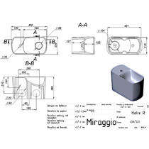 Раковина Miraggio Helix 450 R 45 см белый глянцевый, фото №2