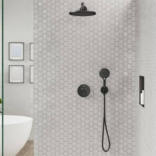 Шлангове підключення Hansgrohe Fixfit S 26888670 з тримачем, чорний матовий, фото 3