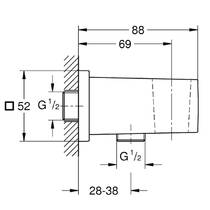 Шланговое подключение Grohe Euphoria Cube 26370AL0 с держателем для душа, графит, фото №4