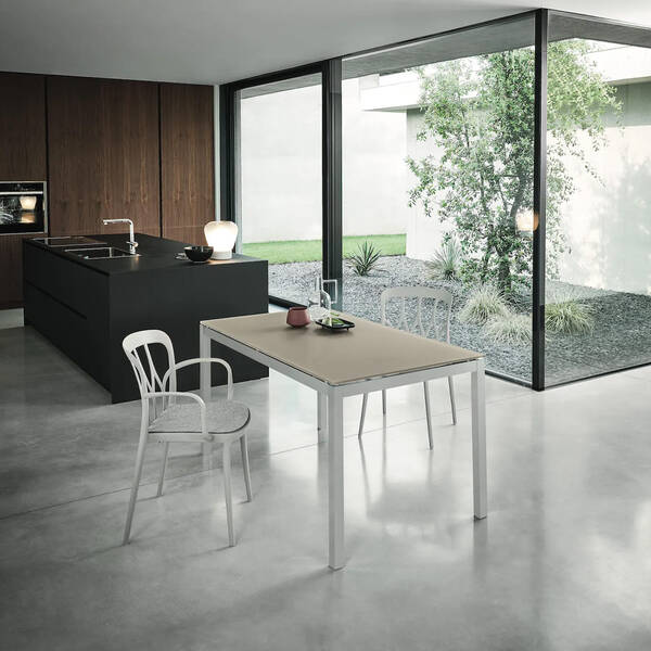Стіл Bontempi Casa Mago 10135 база M089 Lacquered Aluminium, топ L054 Natural Concrete 180х80х75, фото 1
