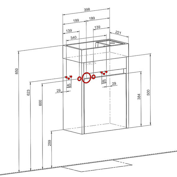 Тумба з раковиною Аква Родос Вінтаж 15453 консольна 40 см білий, фото 5