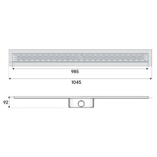Душевой канал ACO ShowerDrain C-line 9010.88.04 985 мм, фото 3