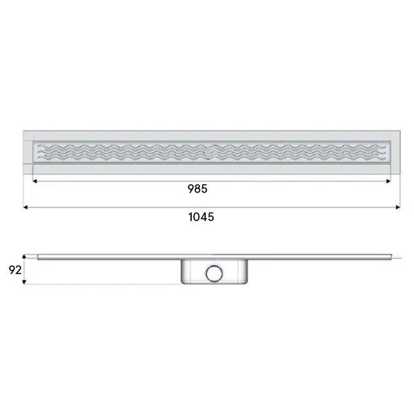 Душевой канал ACO ShowerDrain C-line 9010.88.04 985 мм, фото 3