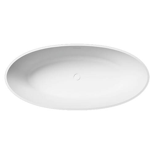 Ванна зі штучного каменю Treesse ALMA V015BL 175х80x55h, білий глянець, фото 1