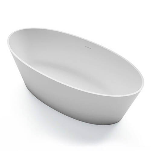 Ванна зі штучного каменю Treesse ALMA V015BL 175х80x55h, білий глянець, фото 2