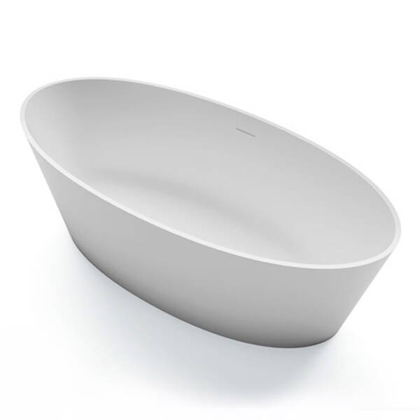 Ванна зі штучного каменю Treesse ALMA V015BL 175х80x55h, білий глянець, фото 2