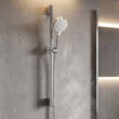 Душевой набор Hansgrohe Crometta 100 Vario EcoSmart 9 l/min со стойкой 65 см, хром/белый 26534400, фото 1