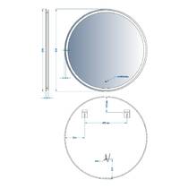 Зеркало Devit AllRound 5501090 круглое с LED подсветкой и тачсенсором 878x878 мм, фото №7