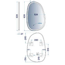 Зеркало Devit Style 5415080 асимметричное с LED подсветкой и тачсенсором 800х500 мм, фото №7