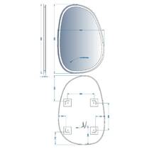 Зеркало Devit Style 5416090 Асимметричное зеркало с LED подсветкой и тачсенсором 628x928 мм., фото №7