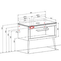Тумба підлогова Аква Родос Siena білий мат зі стільницею сірий мармур 90 см та раковиною Olive 74 см, фото №6